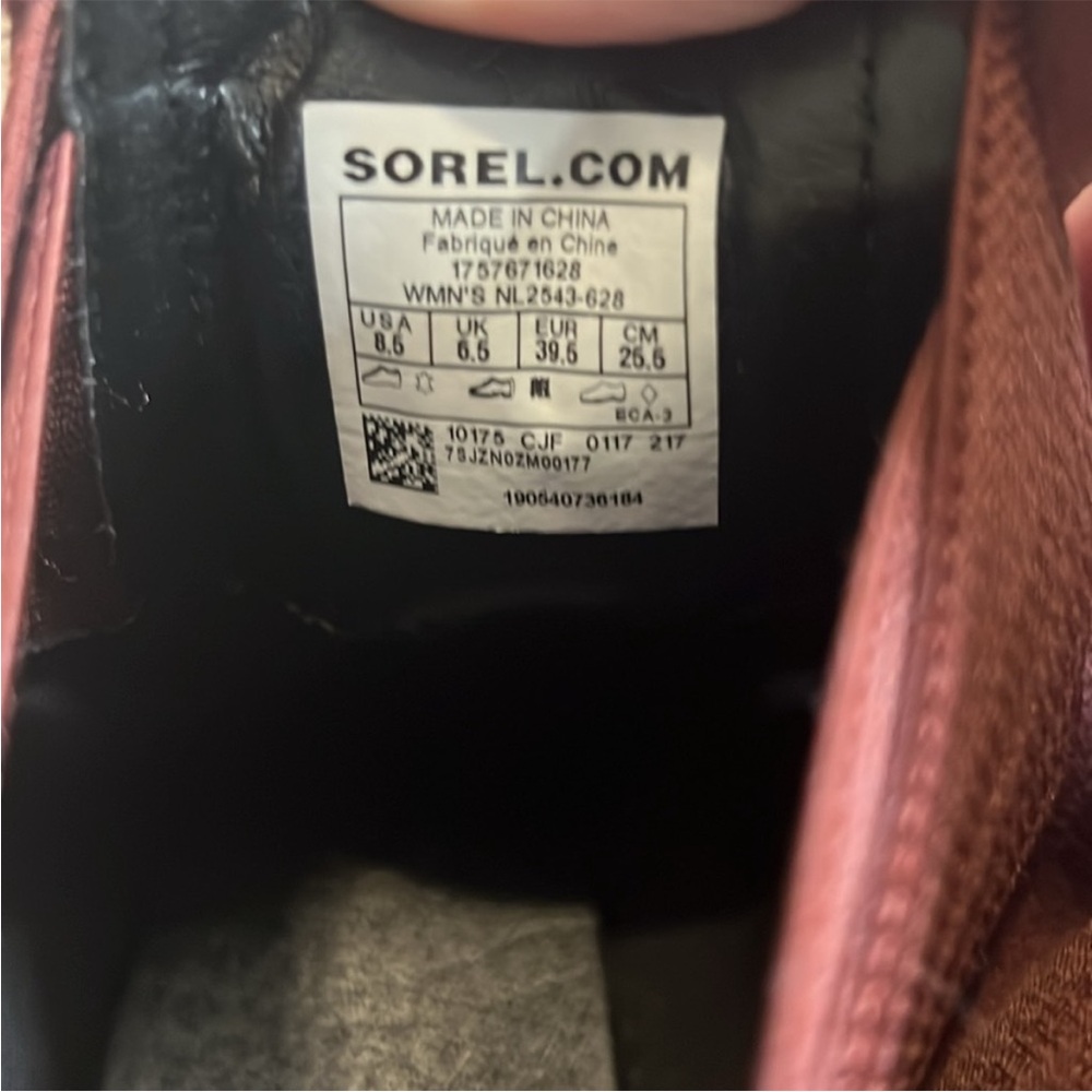 Sorel Addington Chelsea Ankle Boots Redwood Waterproof Suede Block Heel - Picture 8 of 9